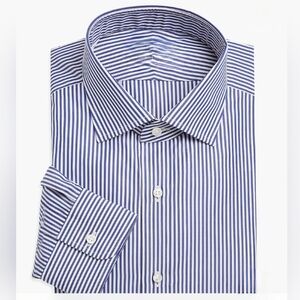 Ralph Lauren slim-fit purple stripe button-up dress shirt size 17" 34/35